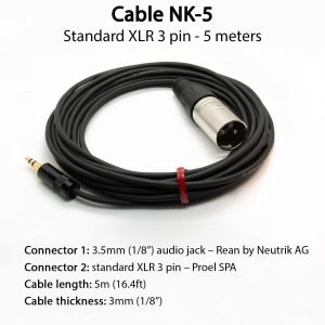 Cable NK-5 – Standard XLR 3 pin to NCM Microphone Pickup Systems