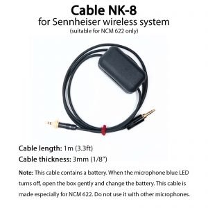 Cable NK-8 for Sennheiser wireless systems to NCM 622 Pickup System Only